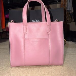 Portland leather Pink Lola crossbody Tote